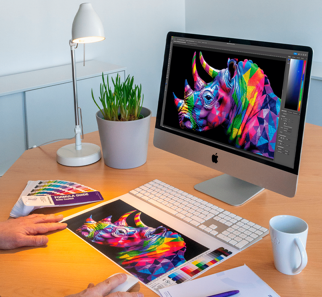Proofbogen mit CMYK-Farbkeil