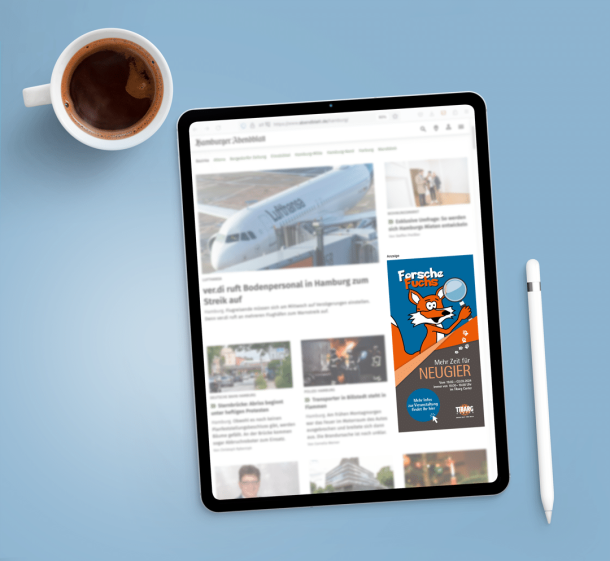Digitale Anzeige in einem E-Paper für eine Veranstaltung im Tibarg Center